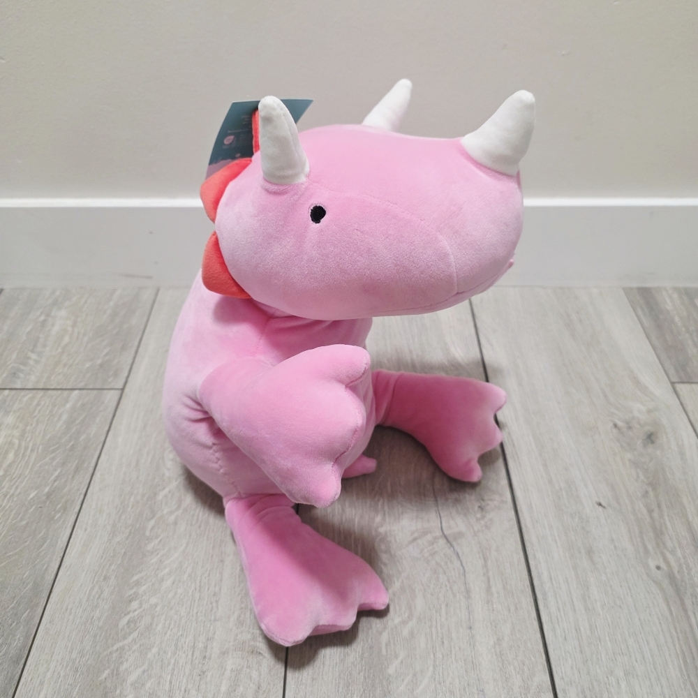 Bright Pink Dinosaur Weighted Plush Throw Pillow - Pillowfort
